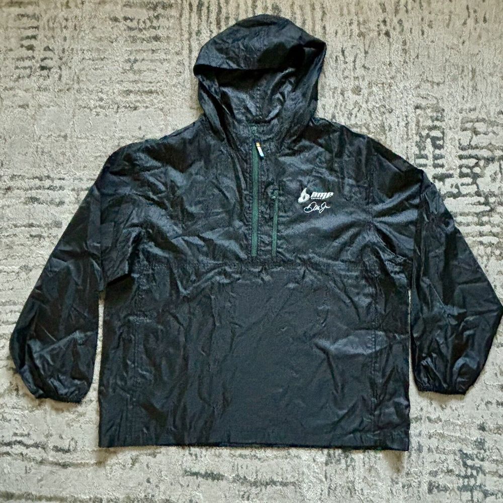 Dale Earnhardt Jr. NASCAR Amp Energy National Guard Hooded Jacket Black Mens 2XL